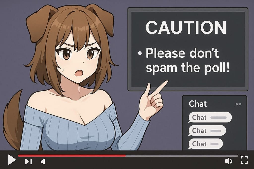 英語で話すVtuberのPoll活用における注意点