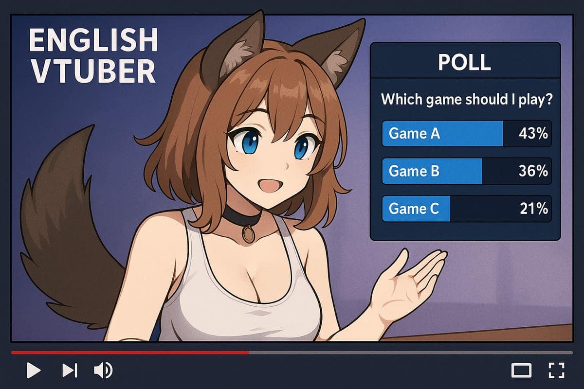 英語で話すVtuberの配信におけるPollによる視聴者投票の活用法｜視聴者との距離を縮める工夫