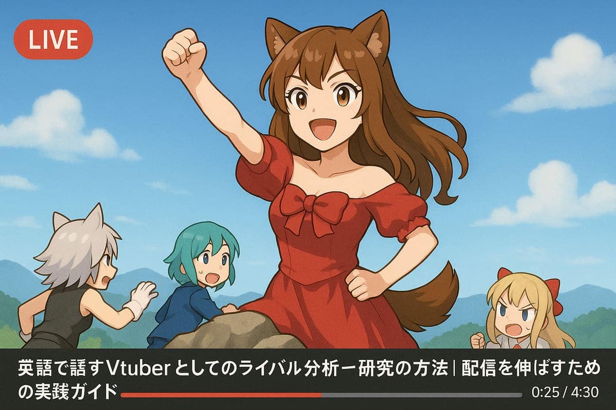 英語で話すVtuberとしてのライバル分析・研究の方法｜配信を伸ばすための実践ガイド