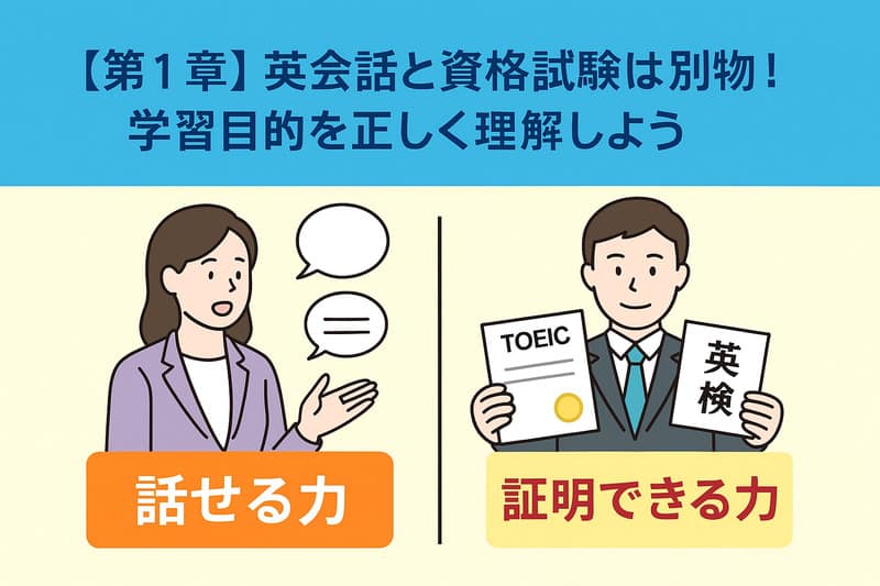 【第1章】英会話と資格試験は別物!学習目的を正しく理解しよう