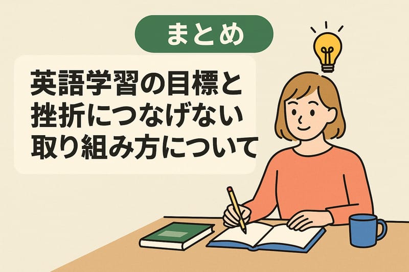 まとめ:英会話の目標と挫折につなげない取り組み方について