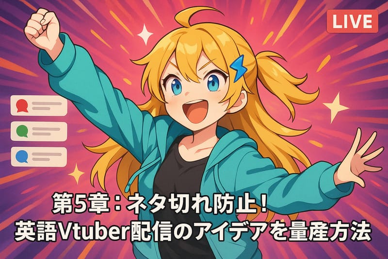 第5章:ネタ切れ防止!英語Vtuber配信のアイデアを量産する方法