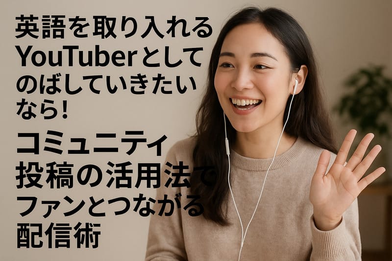 英語を取り入れるYouTuberとしてのばしていきたいなら！コミュニティ投稿の活用法でファンとつながる配信術Image13_02_50-1