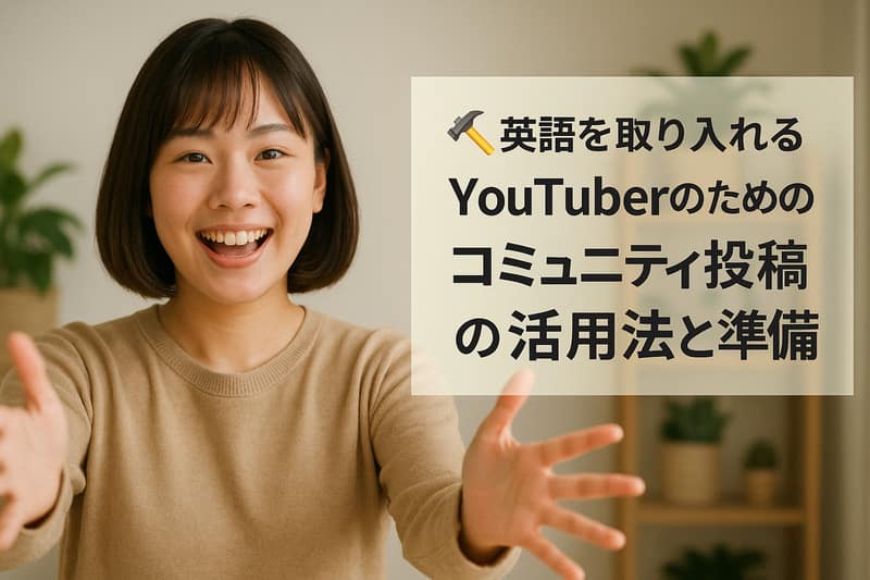 🛠 英語を取り入れるYouTuberのためのコミュニティ投稿の活用法と準備