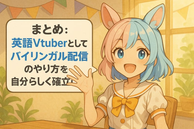 まとめ:英語Vtuberとして「バイリンガル配信のやり方」を自分らしく確立しよう