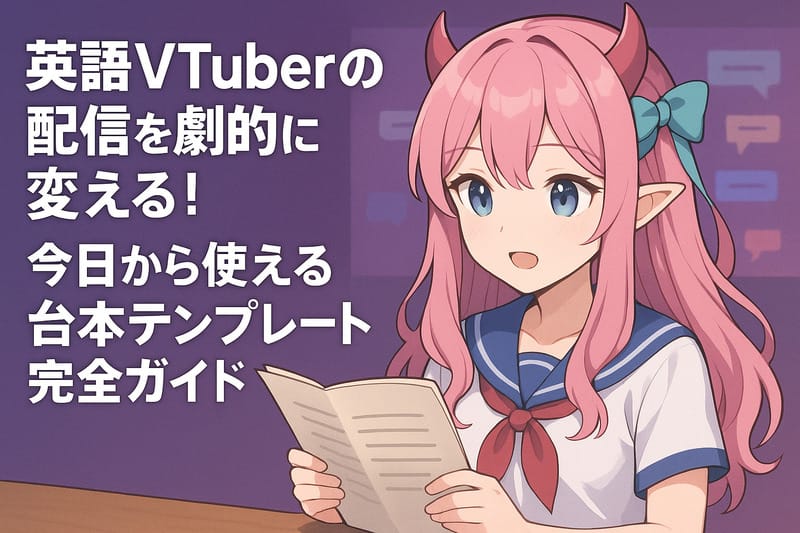 英語Vtuber台本テンプレート