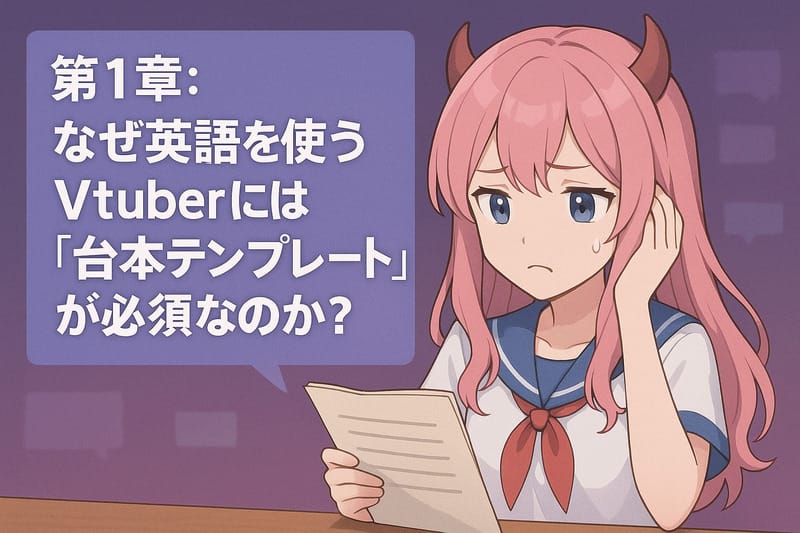 第1章:なぜ英語を使うVtuberには「台本テンプレート」が必須なのか?