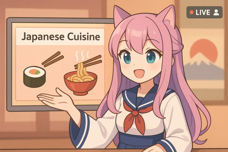 Vtuberとして英語で日本文化を紹介するための配信スタイル