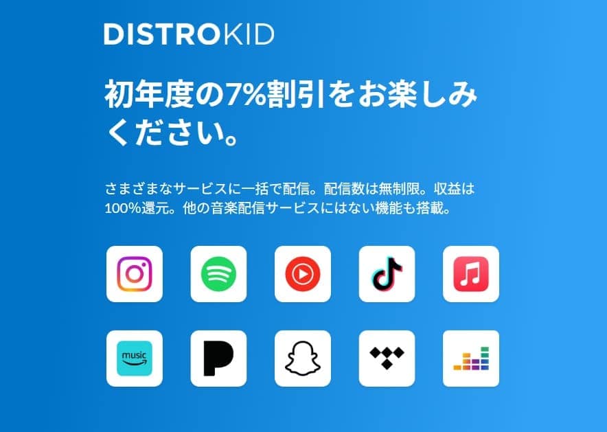 音楽を配信したい人向け:DistroKidでできること